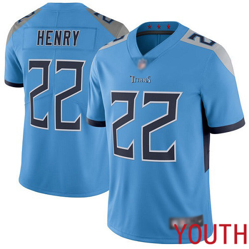 Tennessee Titans Limited Light Blue Youth Derrick Henry Alternate Jersey NFL Football 22 Vapor Untouchable